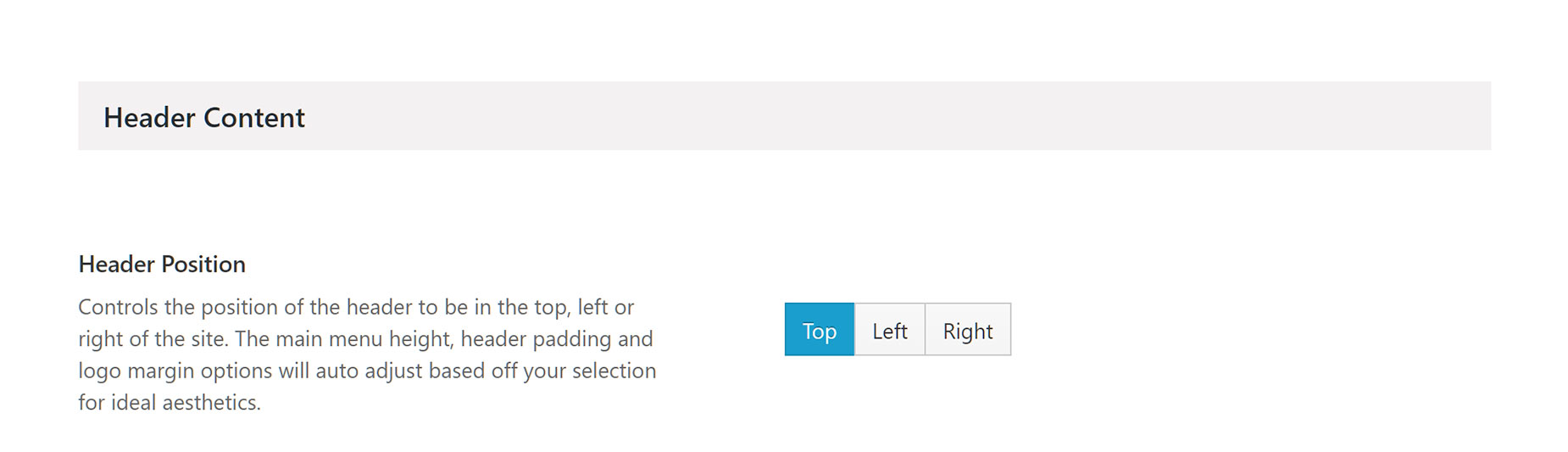 Header Position