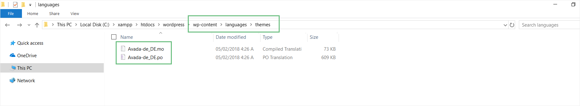 Storing Translating Files Folder Directory
