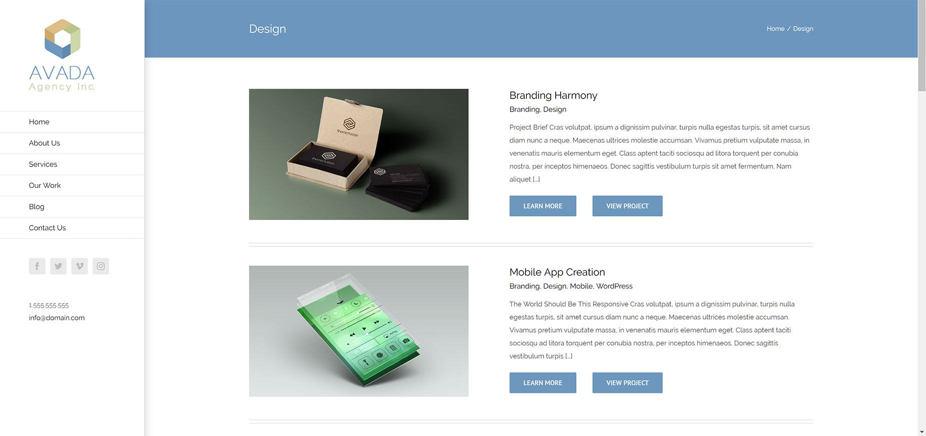 Portfolio Archive Page