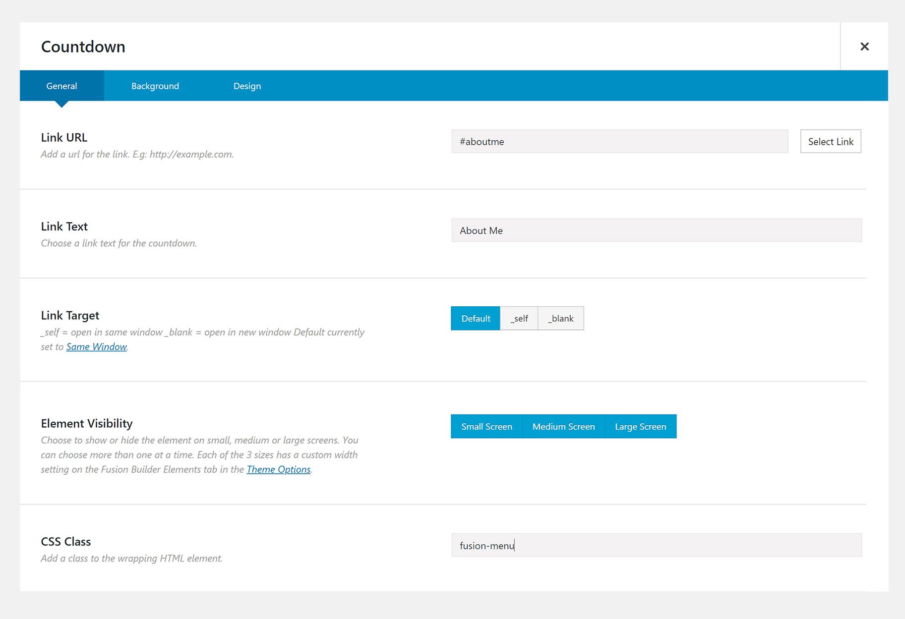 Anchor Menu Link Setting