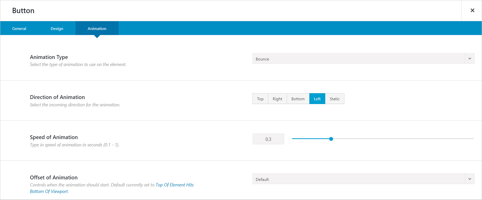 Avada Options Network Dependencies - Animations - On