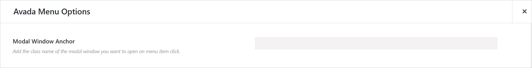 Modal Element - Modal Menu Link
