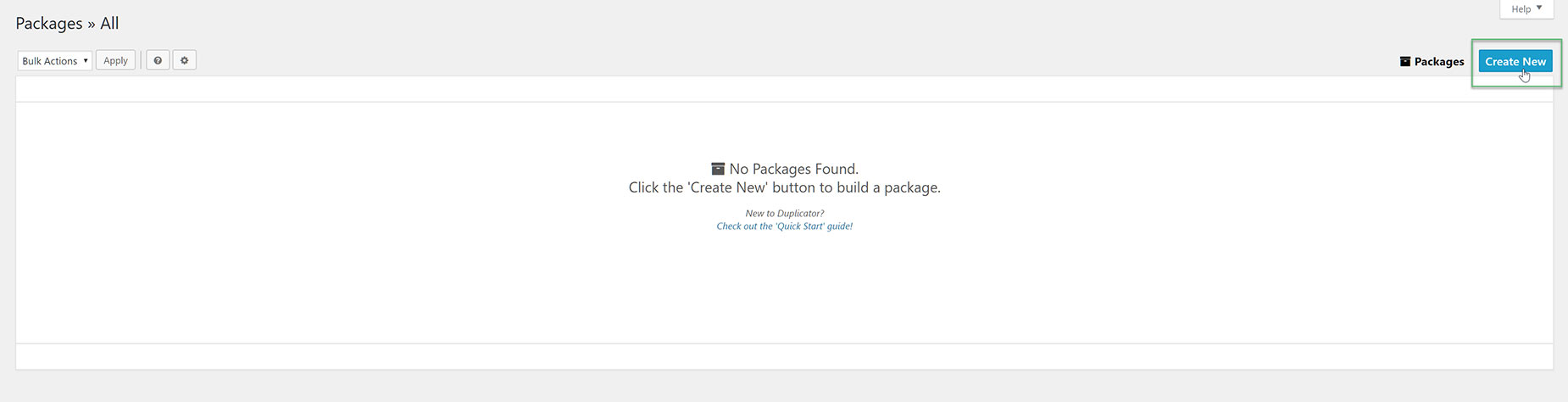 Duplicator - Creating Your First package