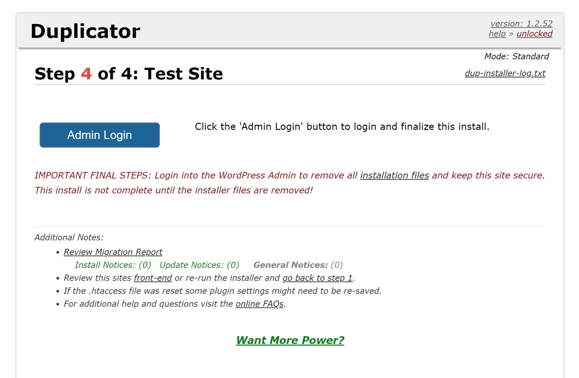 Duplicator - Test Site