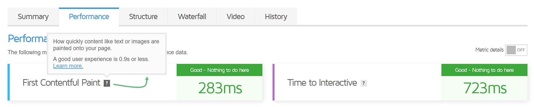 GTmetrix >Performance Tab > Tips
