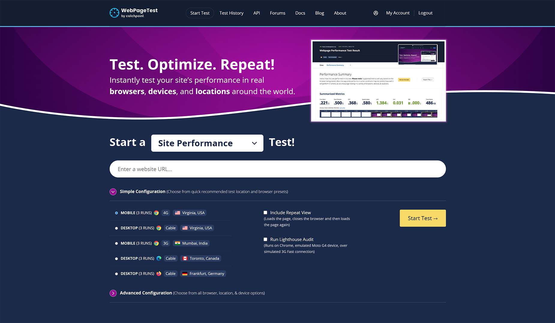 WebPageTest