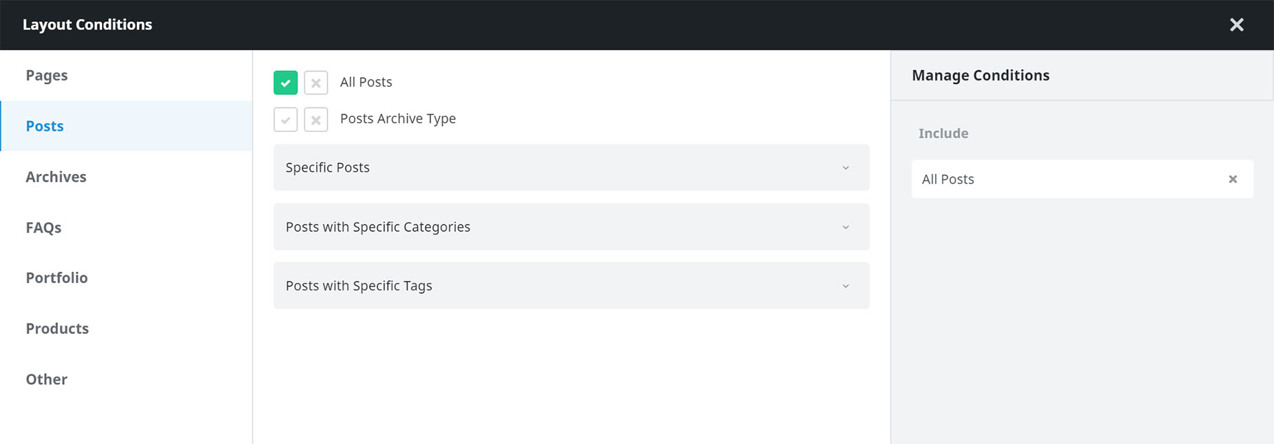 Conditional Layout Conditions