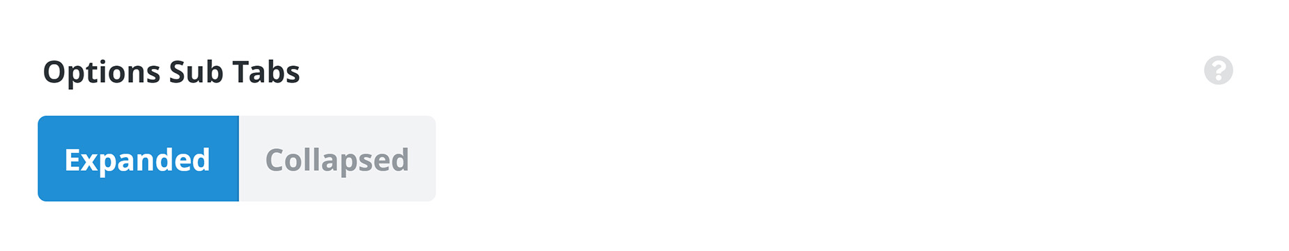 Avada Live Preferences - Option Sub Tabs