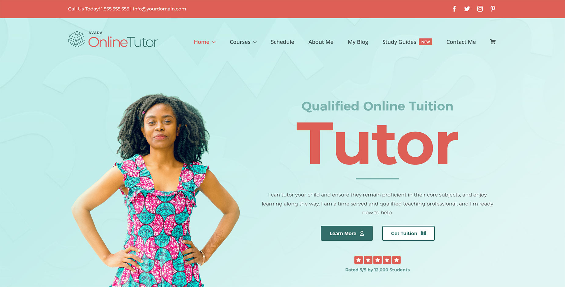 Online Tutor > Transparent Header Container