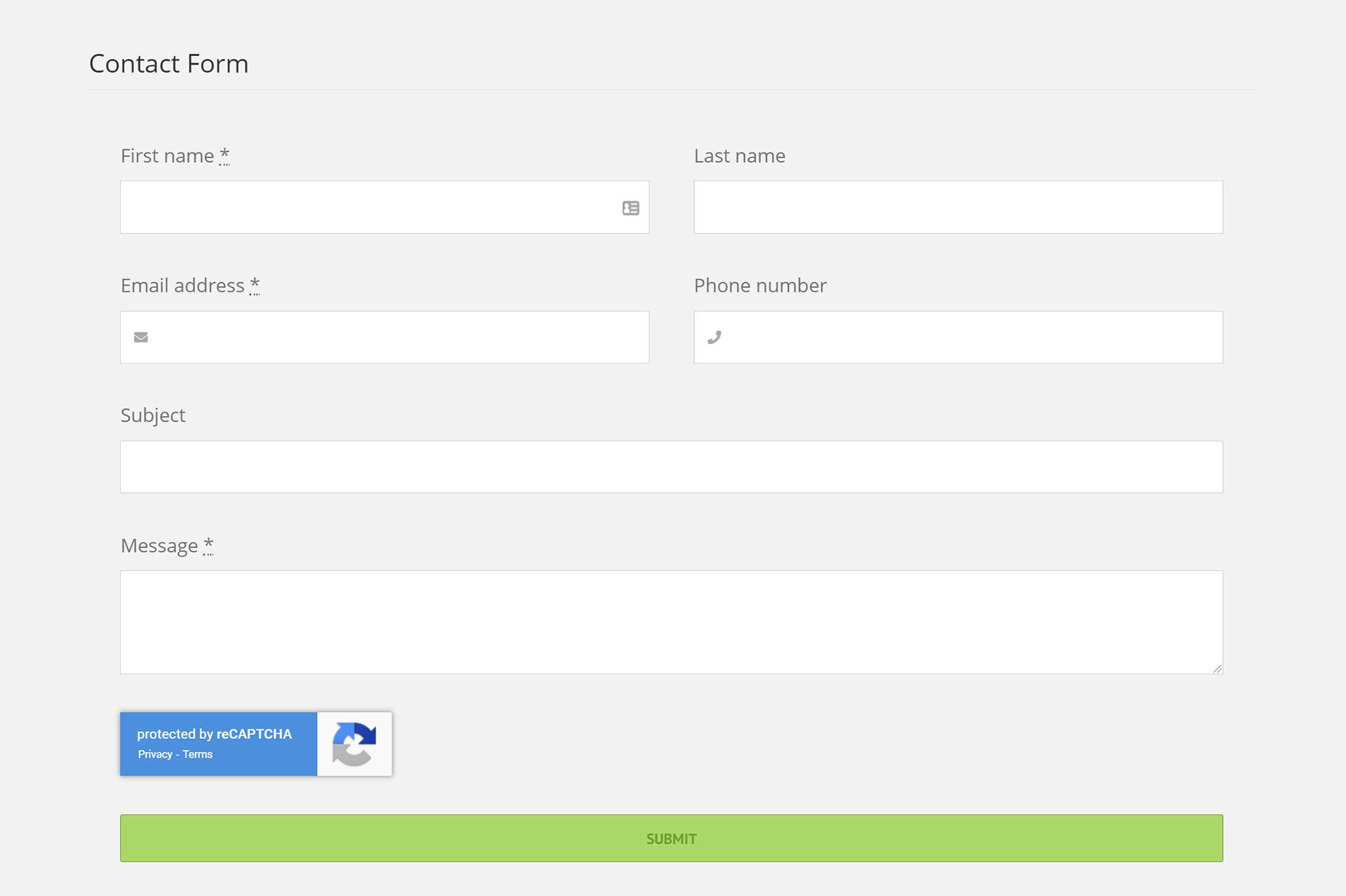 reCAPTCHA > V3 Inline
