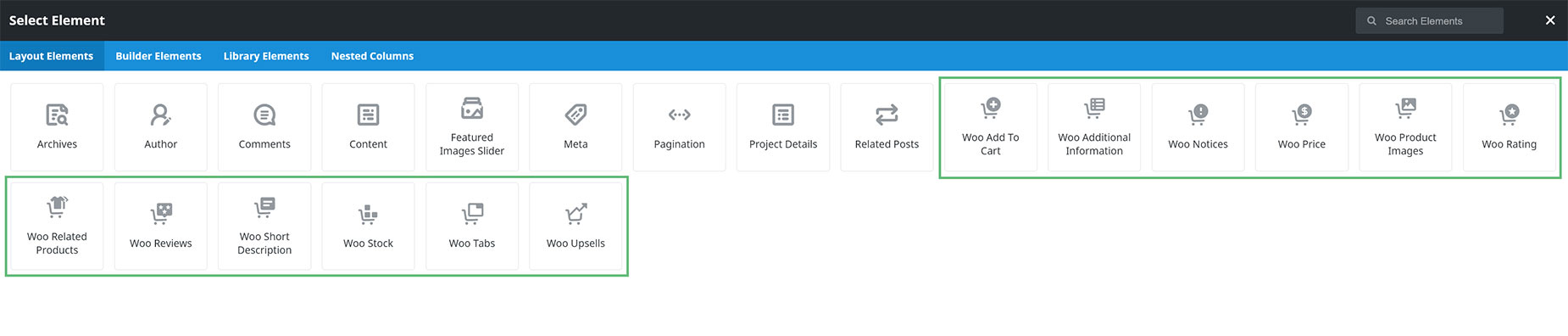 The WooCommerce Layout Elements