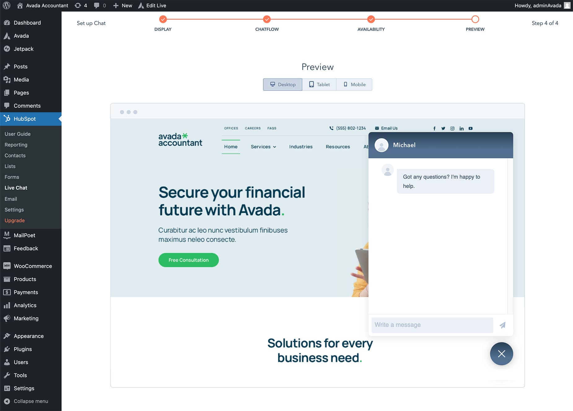 Live Chat Interface Preview Live Chat Interface Preview