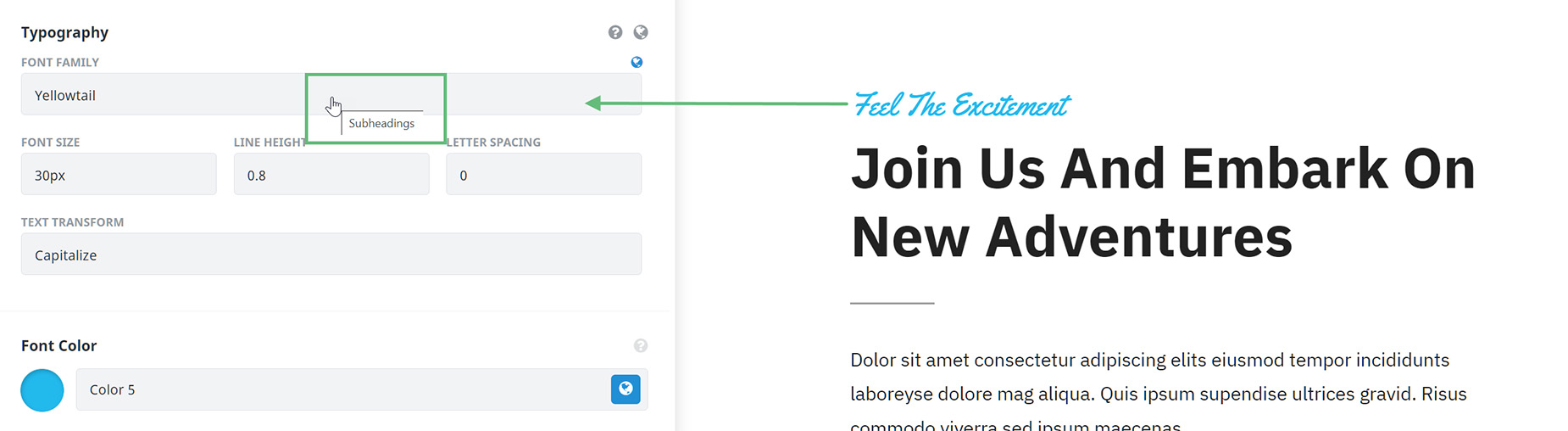Typography Sets > Hover