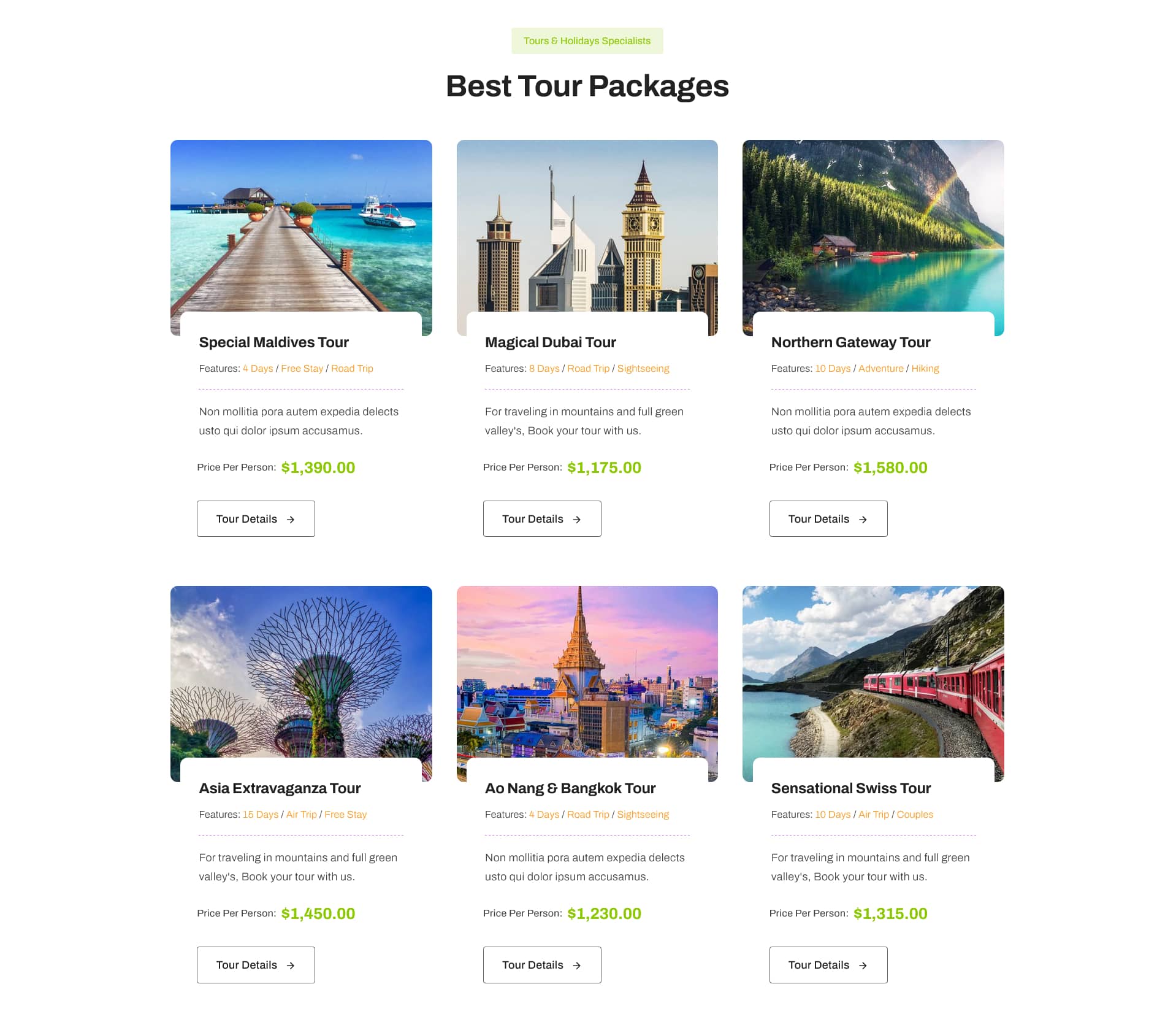Avada Tour Operator Tour Packages