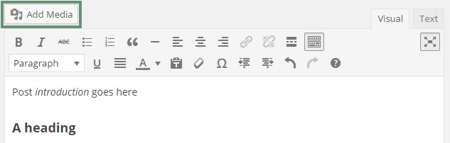 Creating a Post Add Media Button
