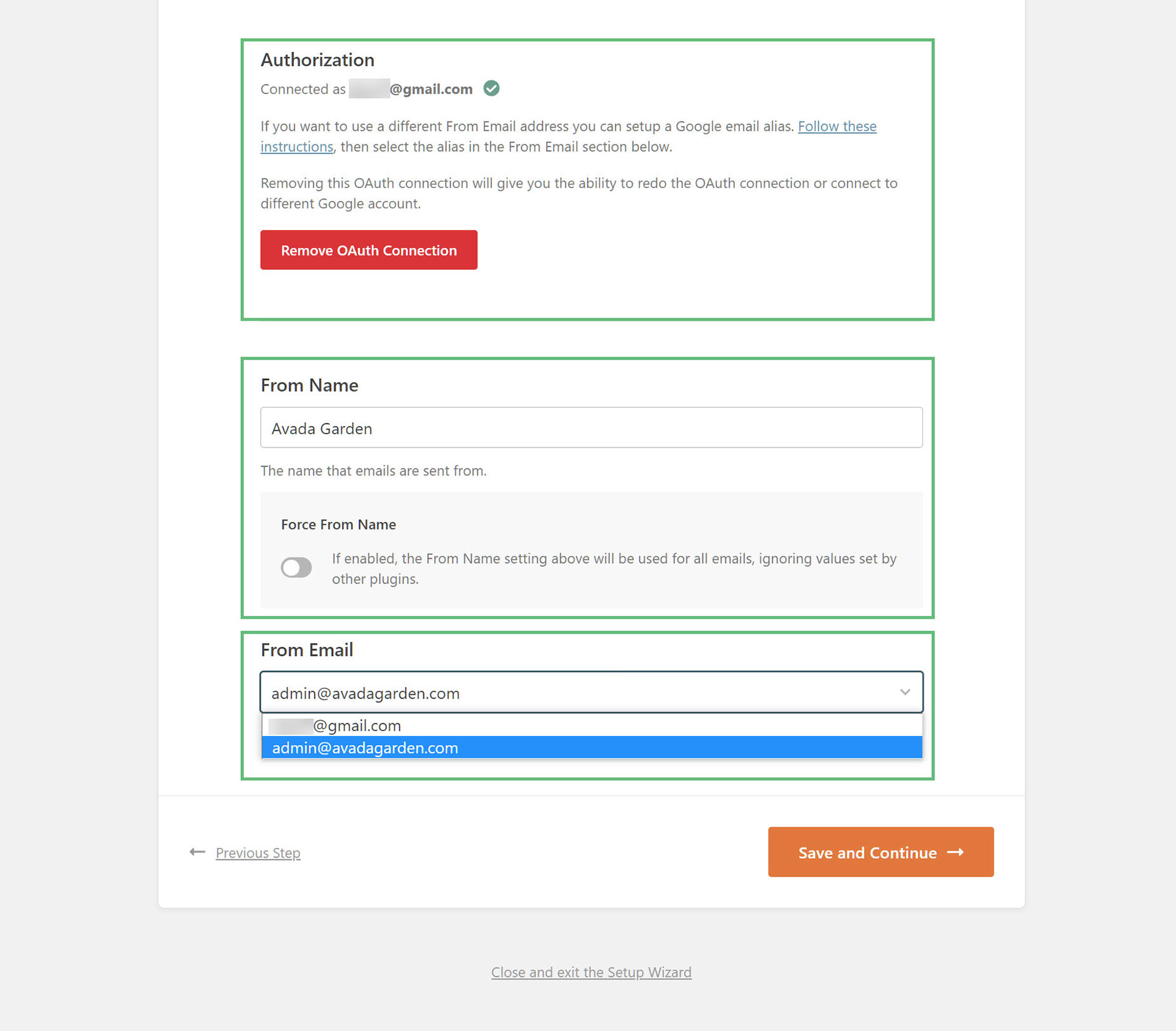 Configure Mailer > Authorization