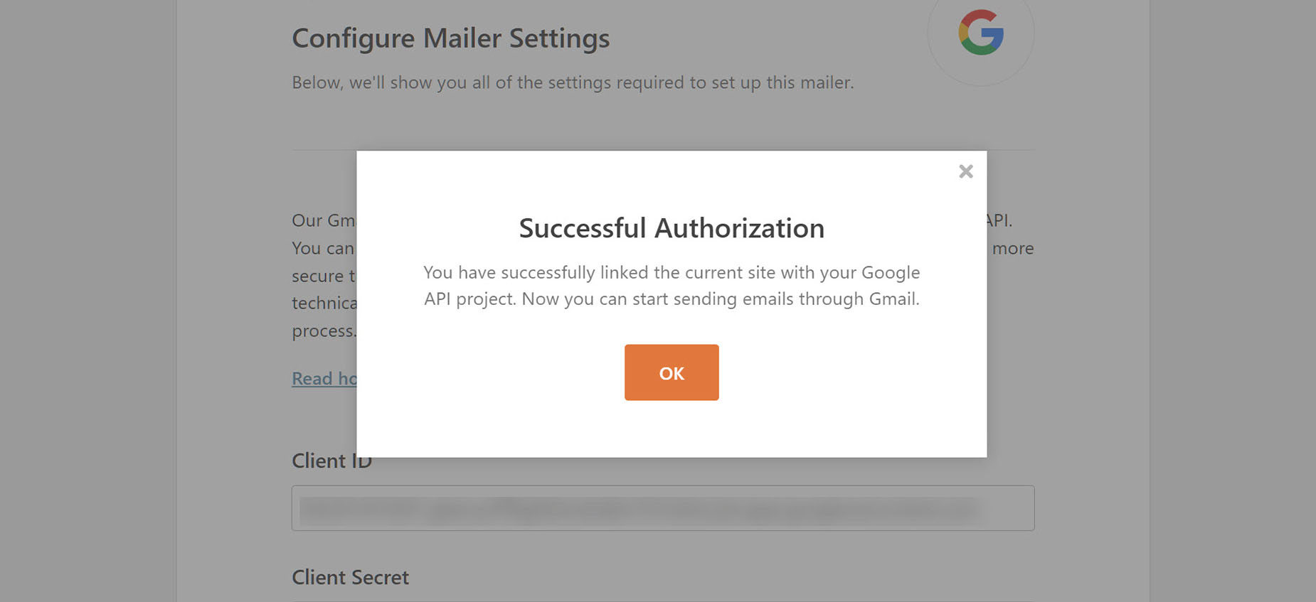Successful Authorization