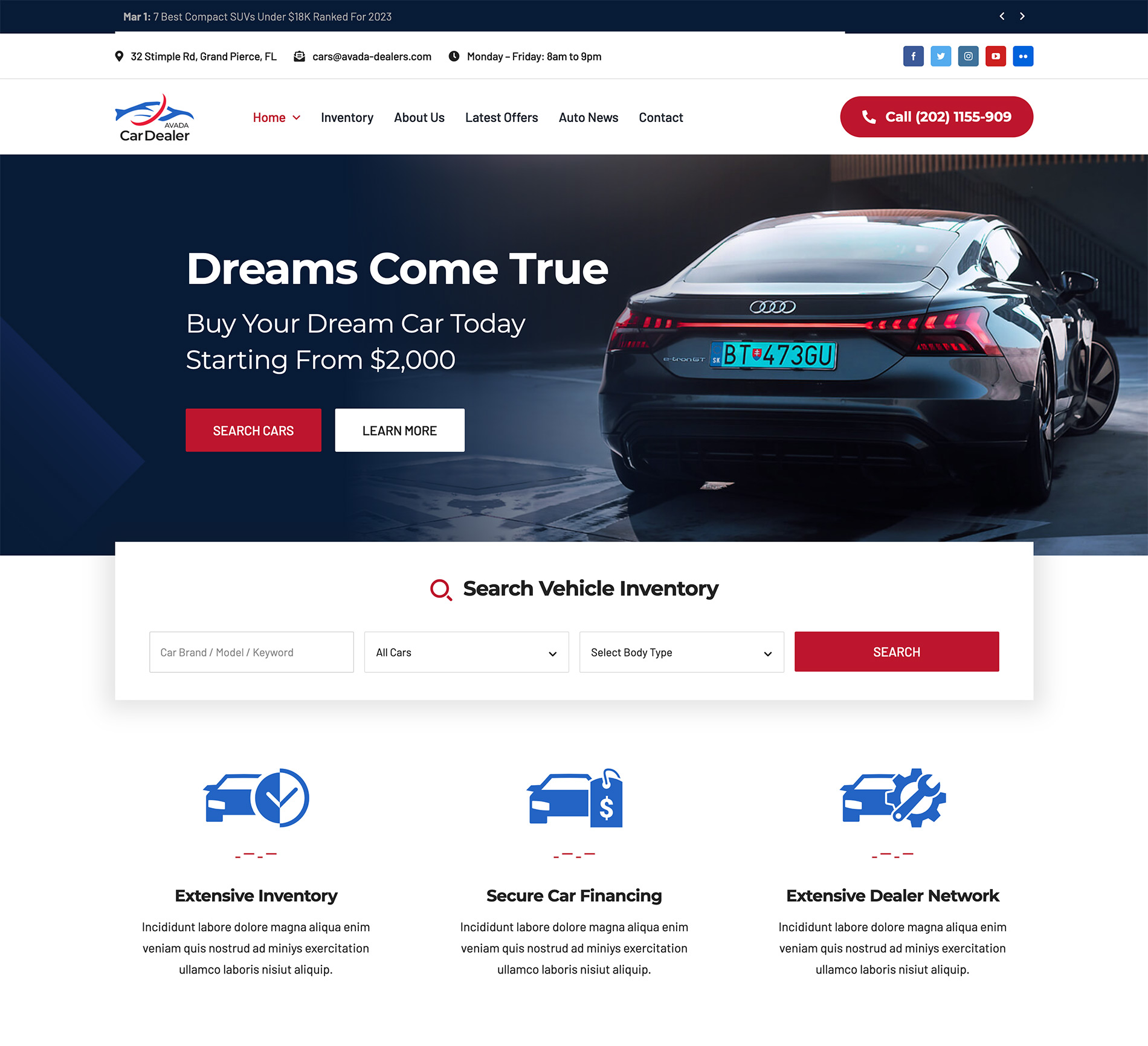 Avada Car Dealership Avada Retail