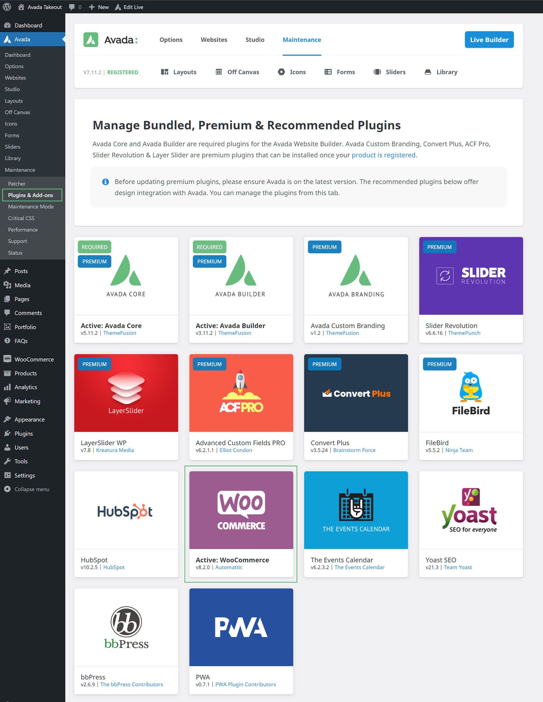 Plugins > WooCommerce
