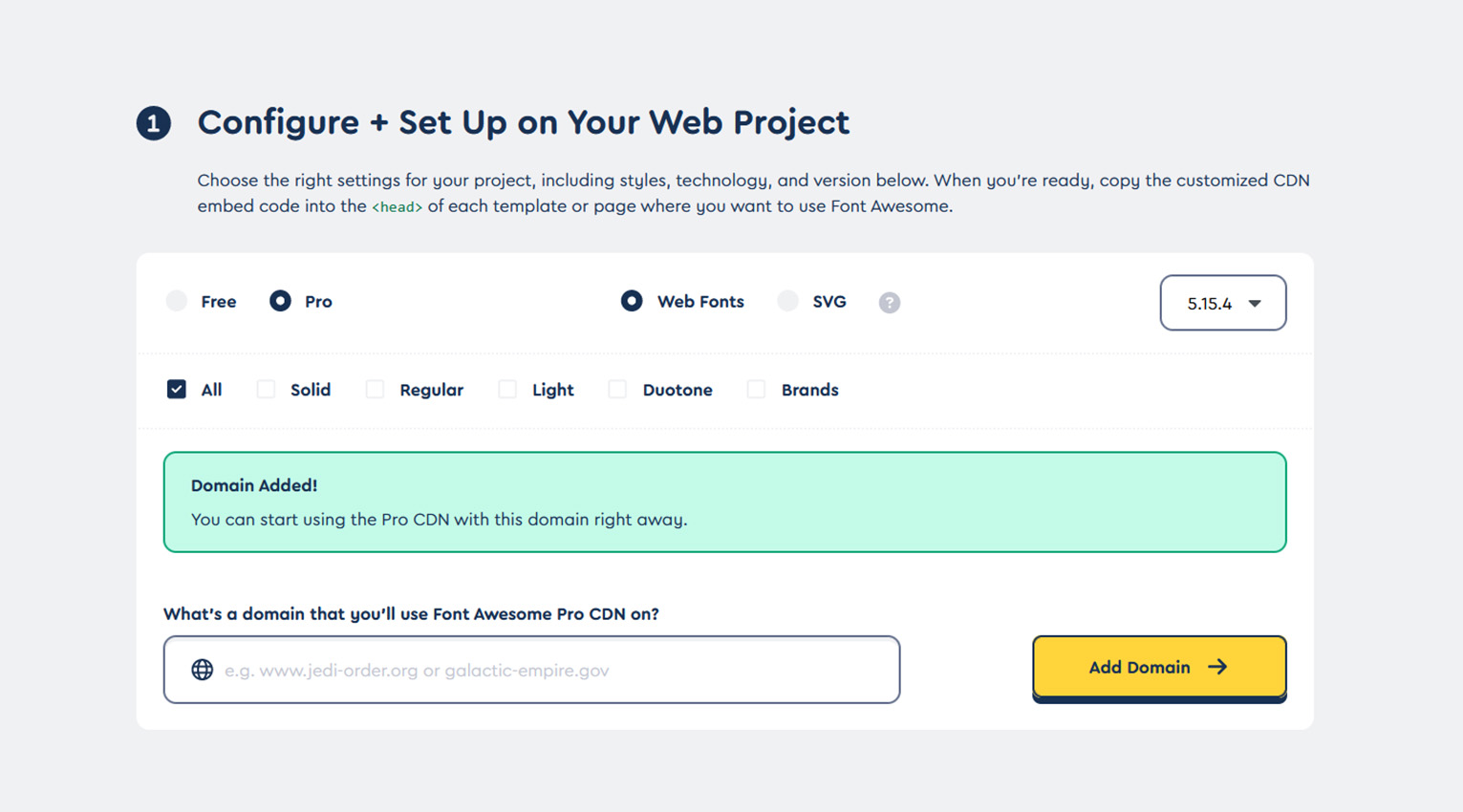 FontAwesome Pro - Whitelist Your Domain