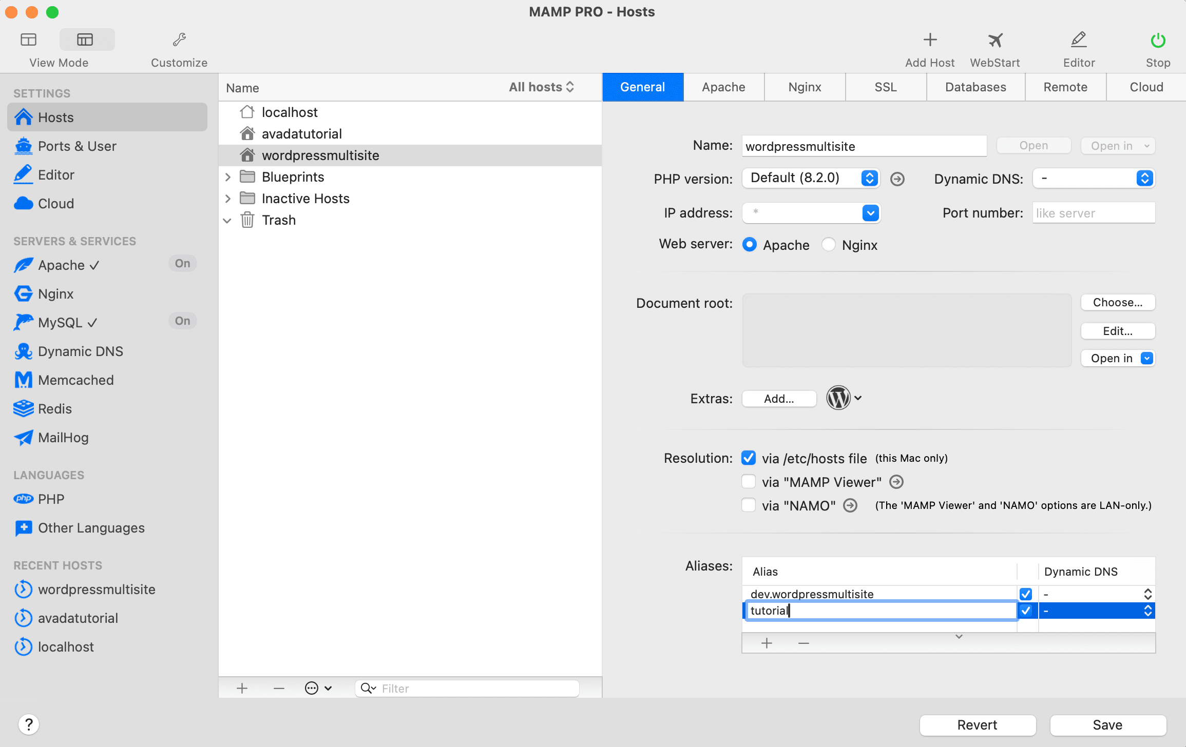 MAMP Pro Aliases