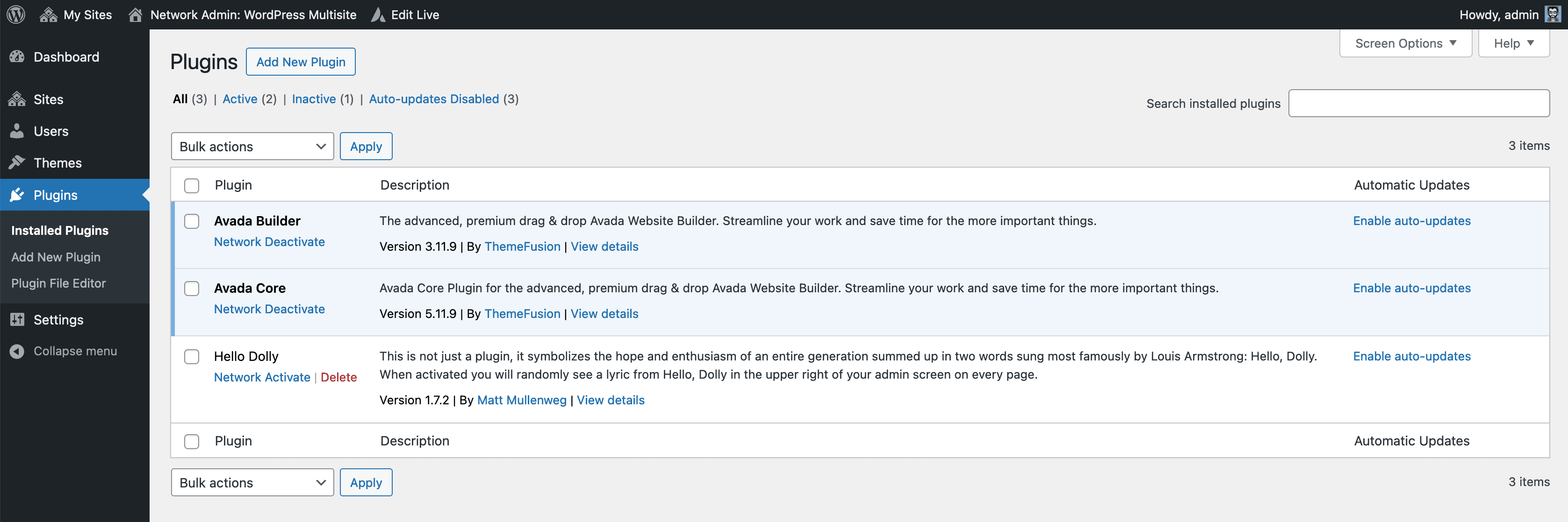 WordPress Multisite Network Plugins