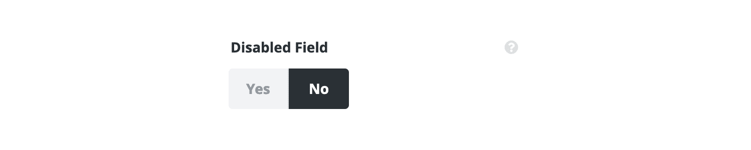 Disabled Field Option Disabled Field Option