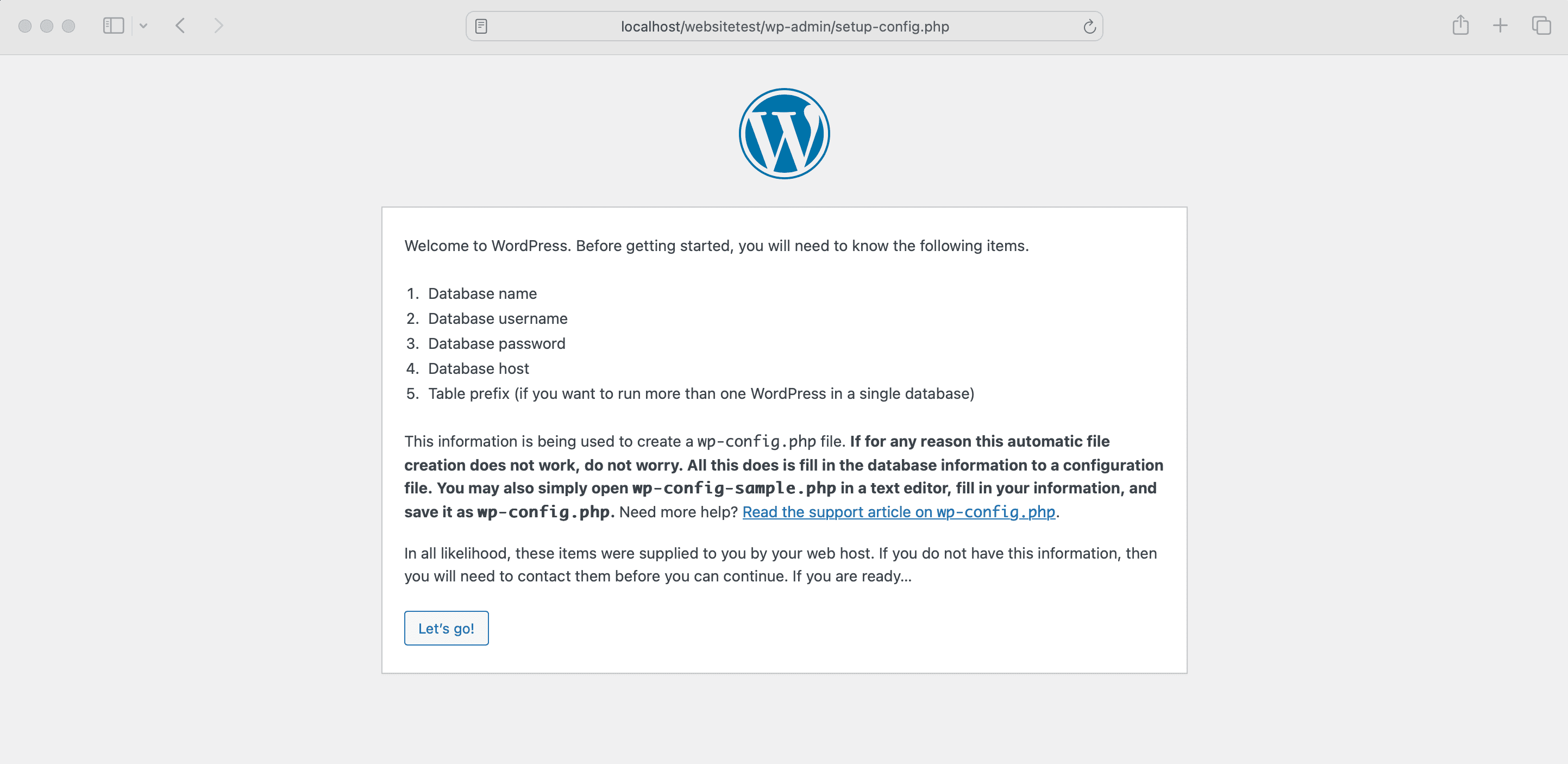 XAMPP WordPress Installation